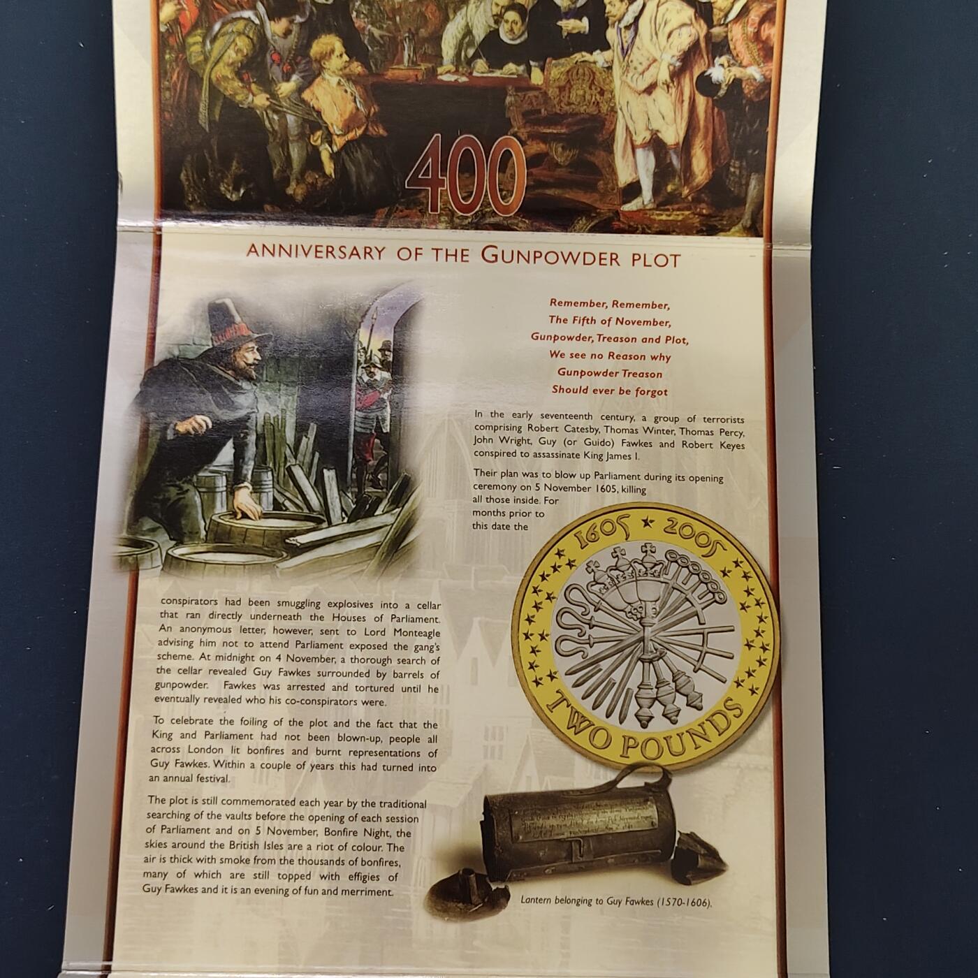 【全场包邮】纯粹捡漏拍492场【封装套币专场】-注意佣金 英国2005年官方封装套币-含2镑火药阴谋+2镑机械时代+1镑梅奈桥+50便士约翰逊词典+流通套币