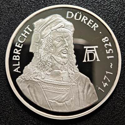 【德藏】世界币章拍卖第161期 - 2001年 乌干达艺术家杜雷罗1000先令纪念银币 直径约：38.6mm；重约：20g