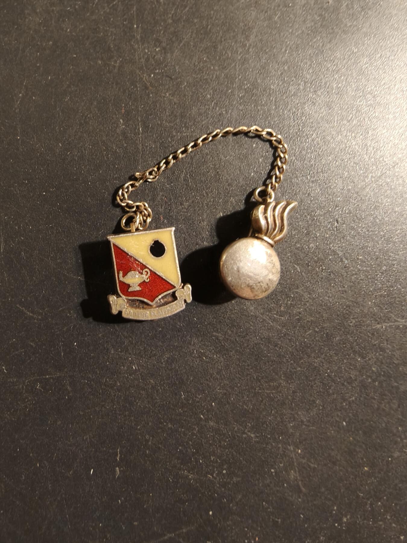 老王徽章第175期 美国陆军第104骑兵团第1营链章     二战时期横针版