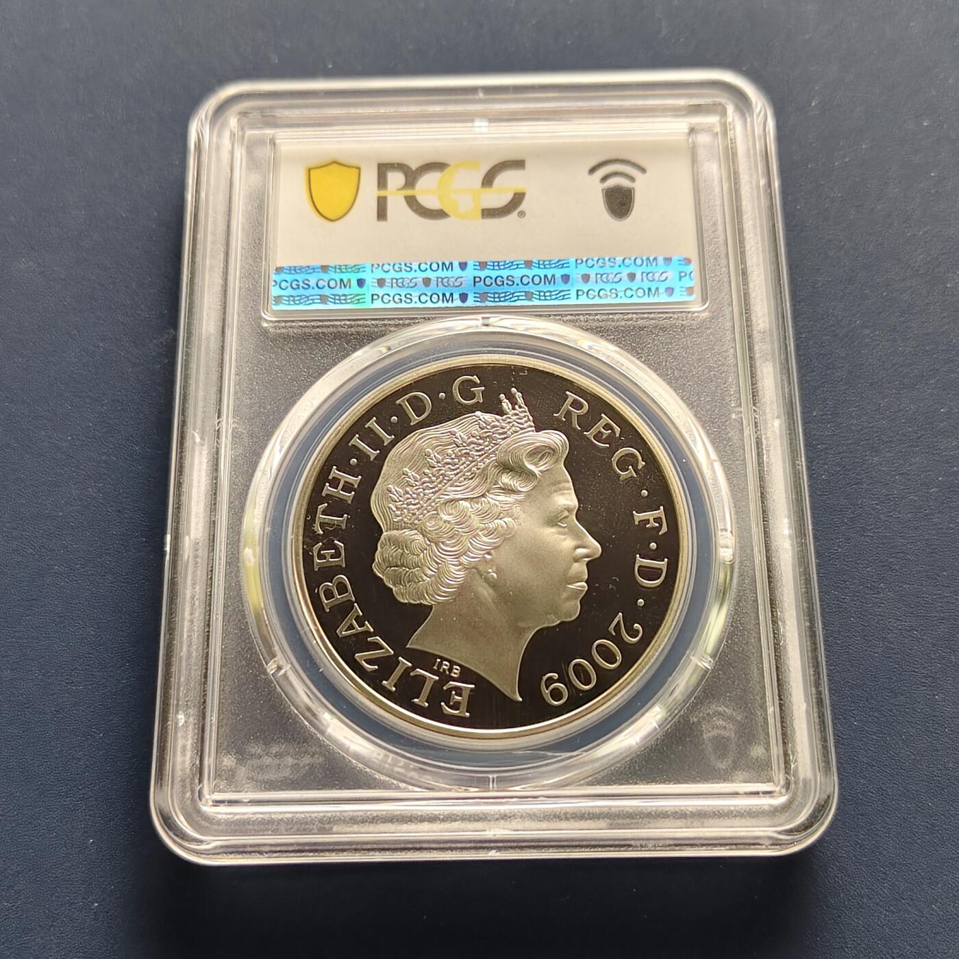 【全场包邮】纯粹捡漏拍493场 【收藏级】英国2009年5镑亨利八世登基500周年克朗型精制纪念币-PCGS PR69 DCAM（更高分仅2枚）