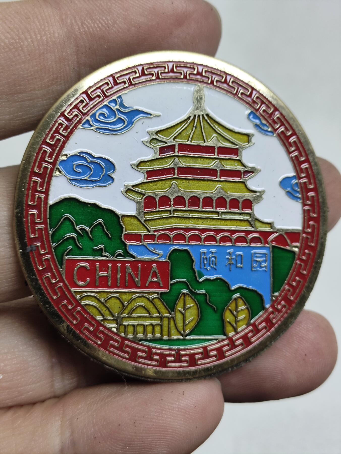 浓郁中国风景泰蓝冰箱贴 北京颐和园