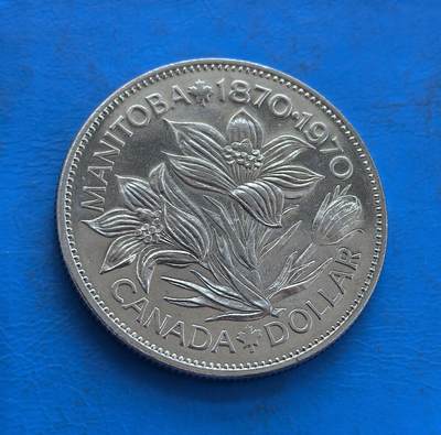 外国优质银币非洲美洲币，周六九点倒数截拍，满百包邮，持续收拍 - 加拿大1970年曼尼托巴省纪念币，正面是伊丽莎白二世像，背面饰曼尼托巴省省花（草原百合），纪念该省建省百年，币面工艺精细，兼具地域文化与收藏价值