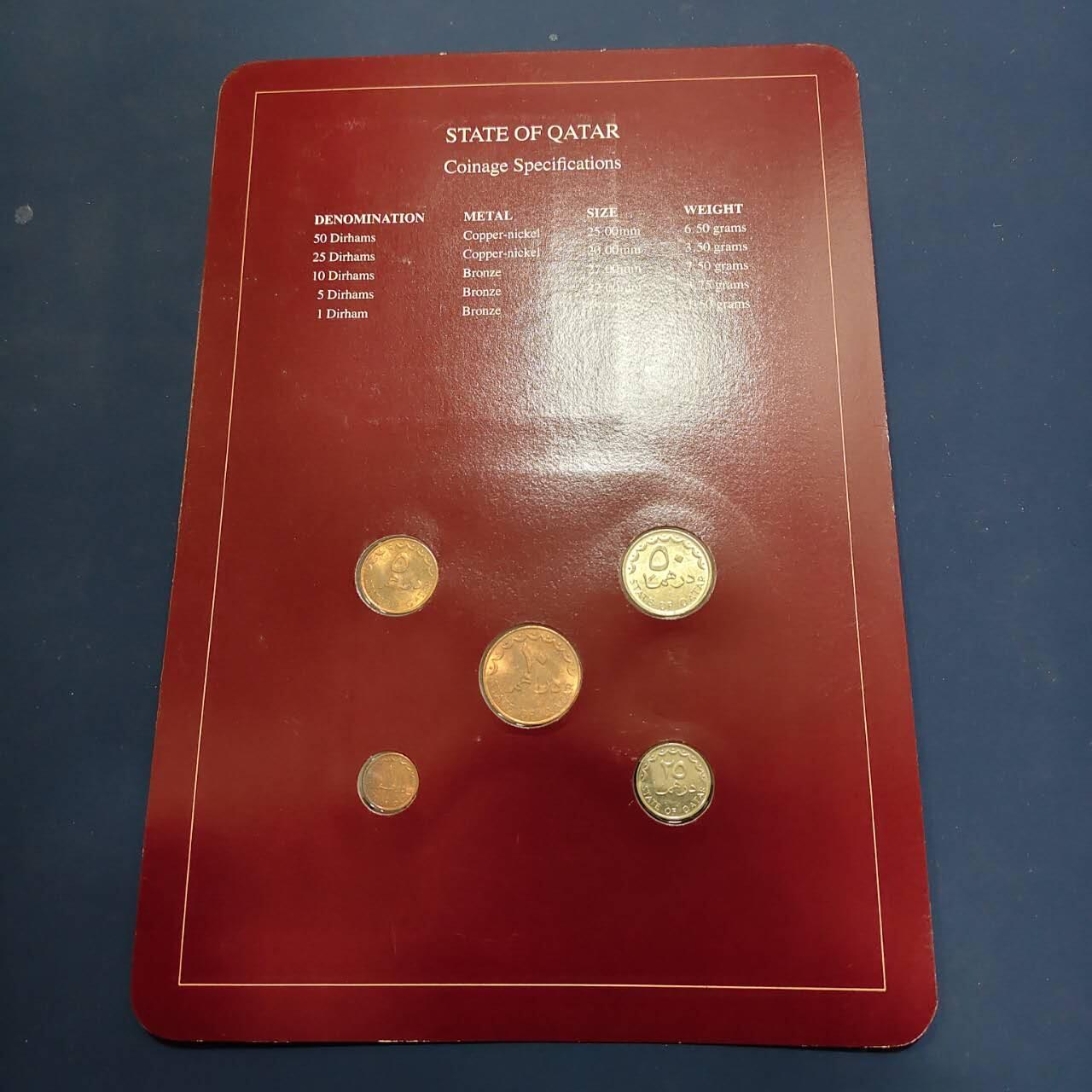 【全场包邮】纯粹捡漏拍492场【封装套币专场】-注意佣金 【富兰克林·世界各国硬币系列邮币卡】卡塔尔国2