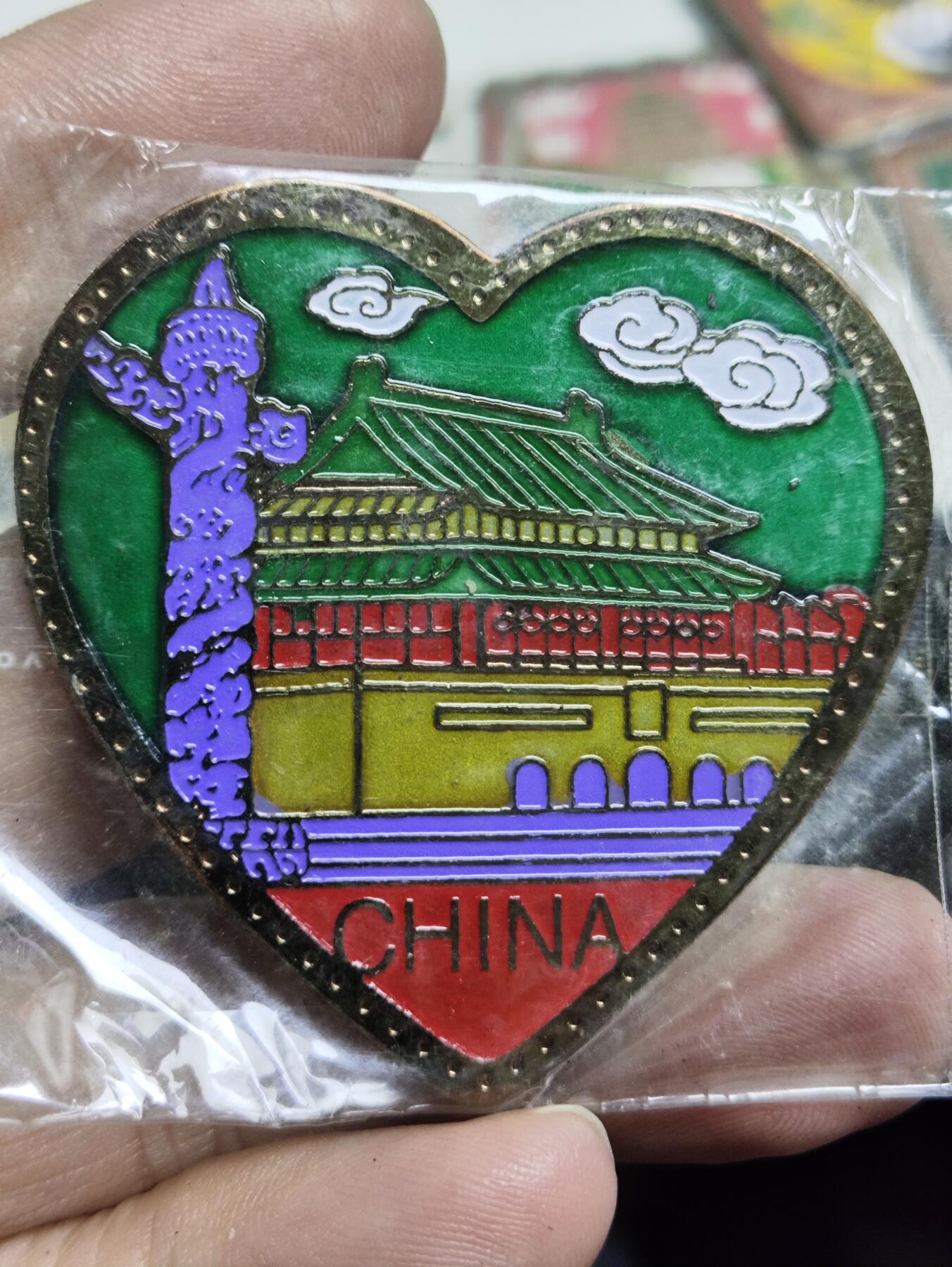 浓郁中国风景泰蓝冰箱贴 北京天安门