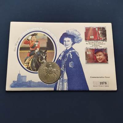 【全场包邮】纯粹捡漏拍492场【封装套币专场】-注意佣金 - 【邮币封】英国1997年1克朗女王登基二十五周年克朗型纪念邮币封