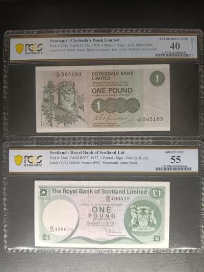 2026一月第二期，总212期 - 苏格兰评级钞批量两枚