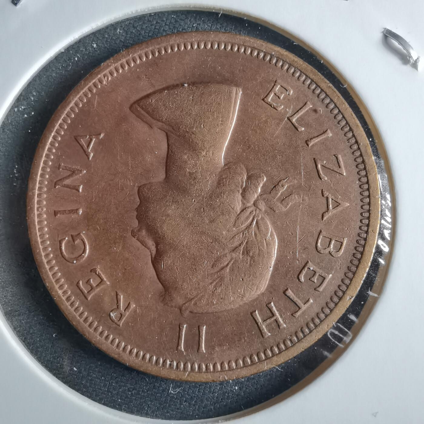 沼泽如烟--第955场 南非1953年1便士伊二首年