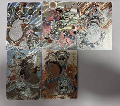 满200包邮！龙虎卡牌-七一场（满200元包邮，无佣金，每周六结拍，欢迎送拍） - 粗闪5张 超吉梦-王涌喆 - 梁山五虎将一套