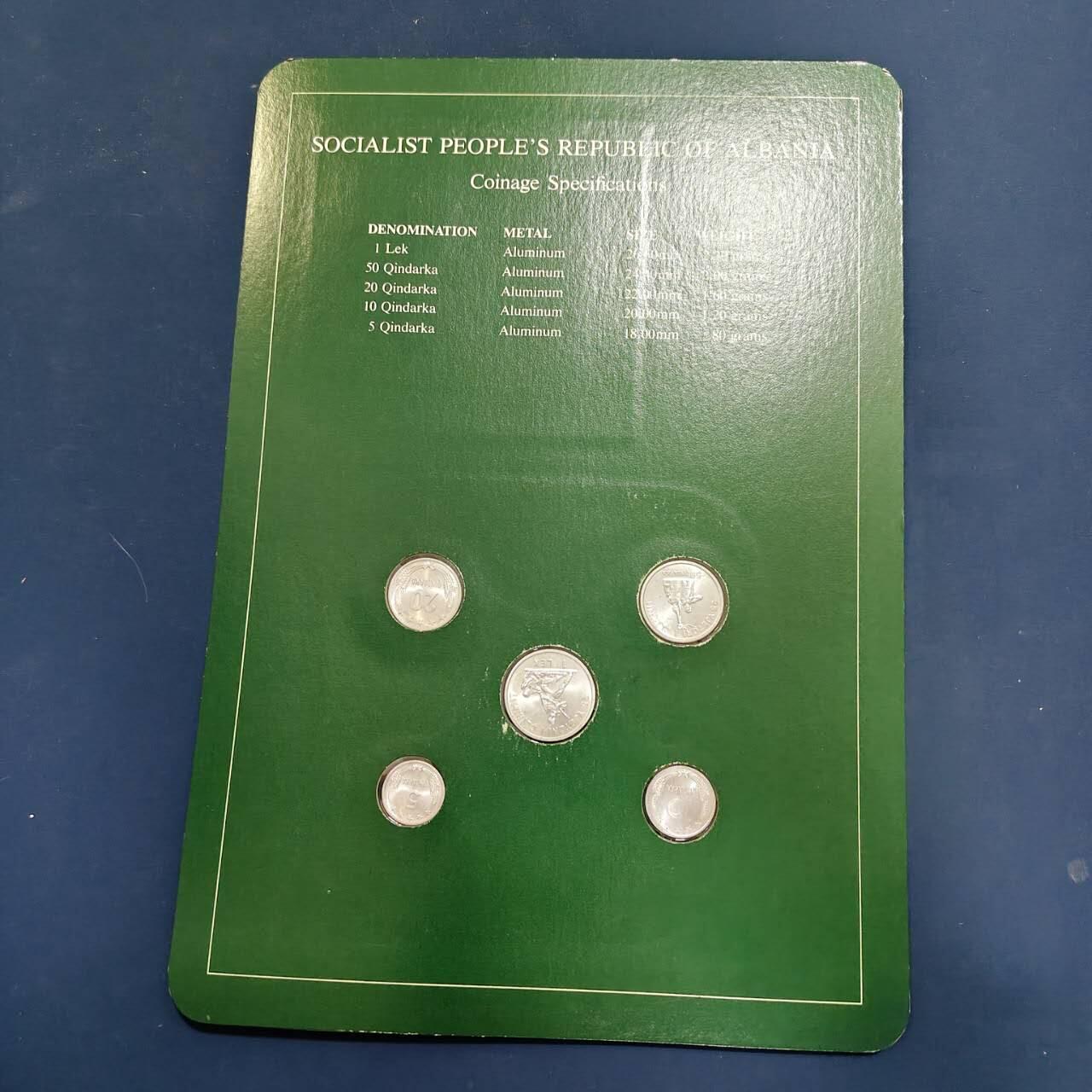 【全场包邮】纯粹捡漏拍492场【封装套币专场】-注意佣金 【富兰克林·世界各国硬币系列邮币卡】阿尔巴尼亚共和国2