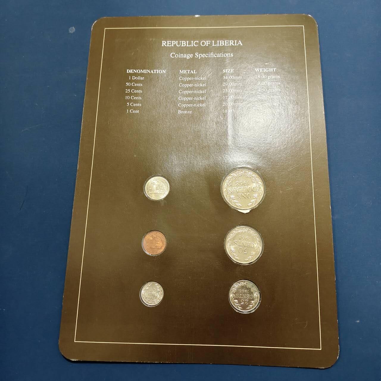 【全场包邮】纯粹捡漏拍492场【封装套币专场】-注意佣金 【富兰克林·世界各国硬币系列邮币卡】利比里亚共和国2