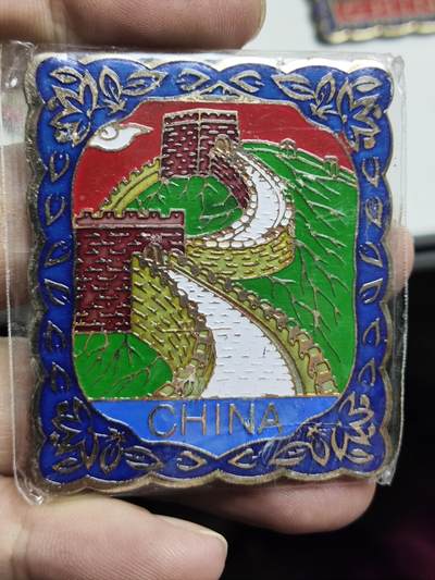 浓郁中国风景泰蓝冰箱贴 - 中国长城