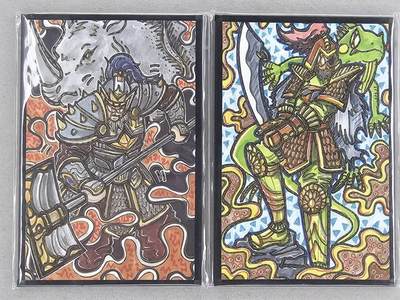 满200包邮！龙虎卡牌-七一场（满200元包邮，无佣金，每周六结拍，欢迎送拍） - A6色纸2张 waiwai - 徐晃&夏侯惇