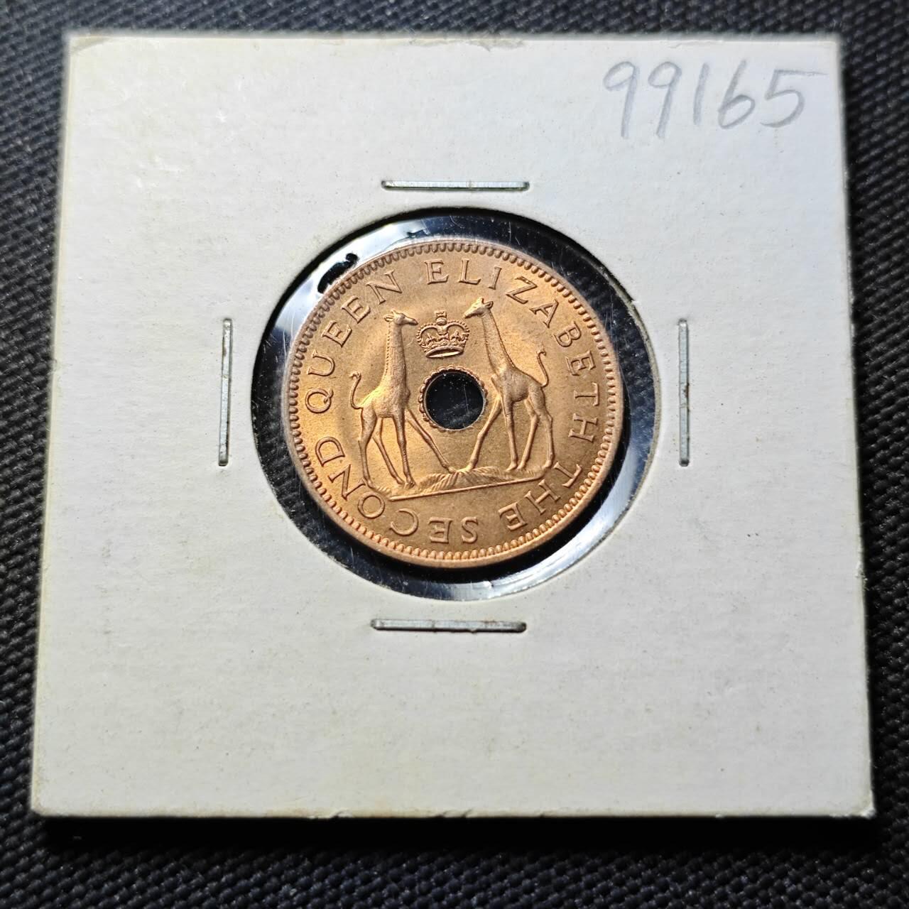 KK钱币收藏小铺  第399期  百期特拍（四拍之三）2月预留时间 周末发货  1964罗得西亚半便士铜币 好品