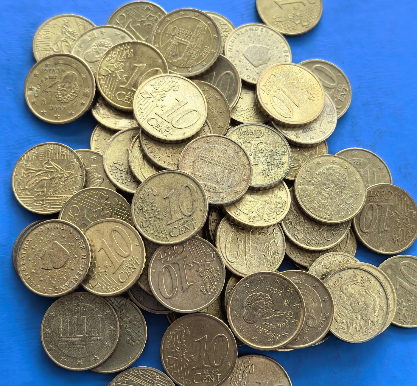 外国优质银币非洲美洲币，周六九点倒数截拍，满百包邮，持续收拍 欧洲各国10欧分70枚