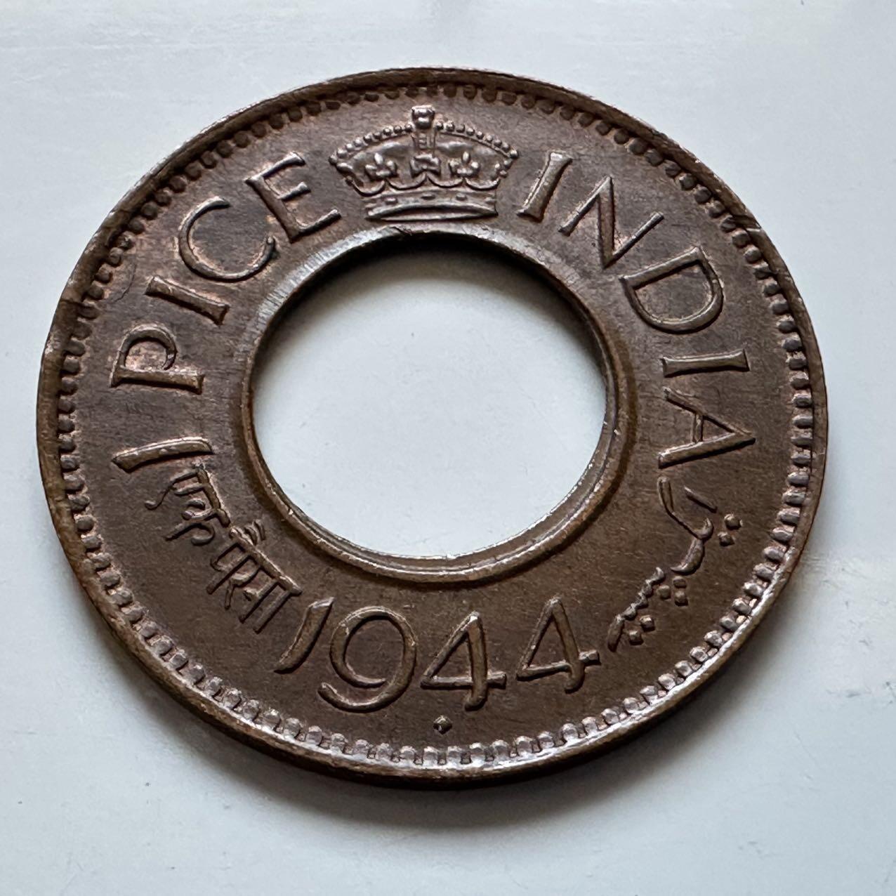 🌹外币初藏🌹🐯2026年第5场  每周二四六晚8️⃣点 接代拍  英属印度1944年一派沙 c