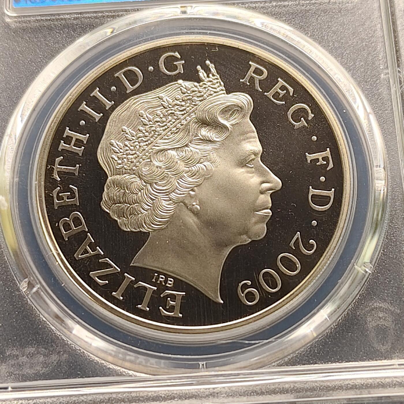 【全场包邮】纯粹捡漏拍493场 【收藏级】英国2009年5镑亨利八世登基500周年克朗型精制纪念币-PCGS PR69 DCAM（更高分仅2枚）