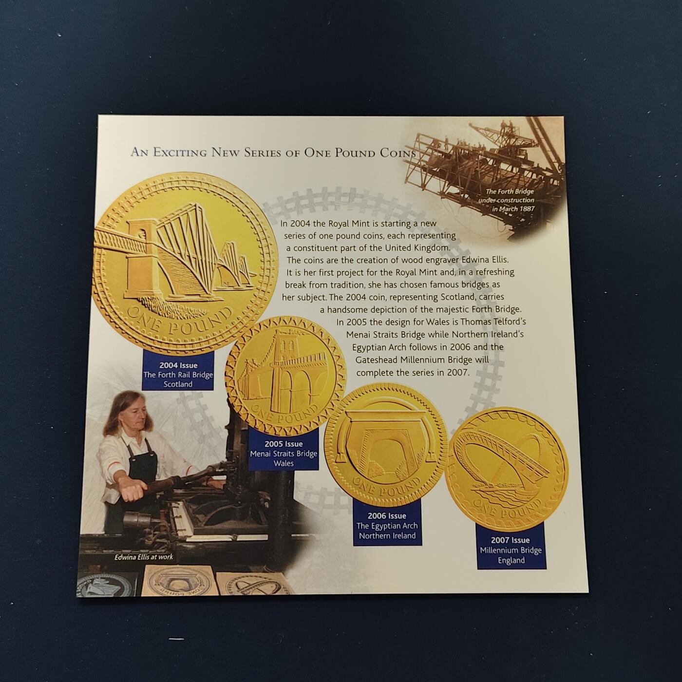 【全场包邮】纯粹捡漏拍492场【封装套币专场】-注意佣金 英国2004年官方封装套币-含2镑首辆火车200周年+2镑机械时代+1镑第四铁路桥+50便士罗杰班尼斯4分钟1英里4枚纪念币+流通套币