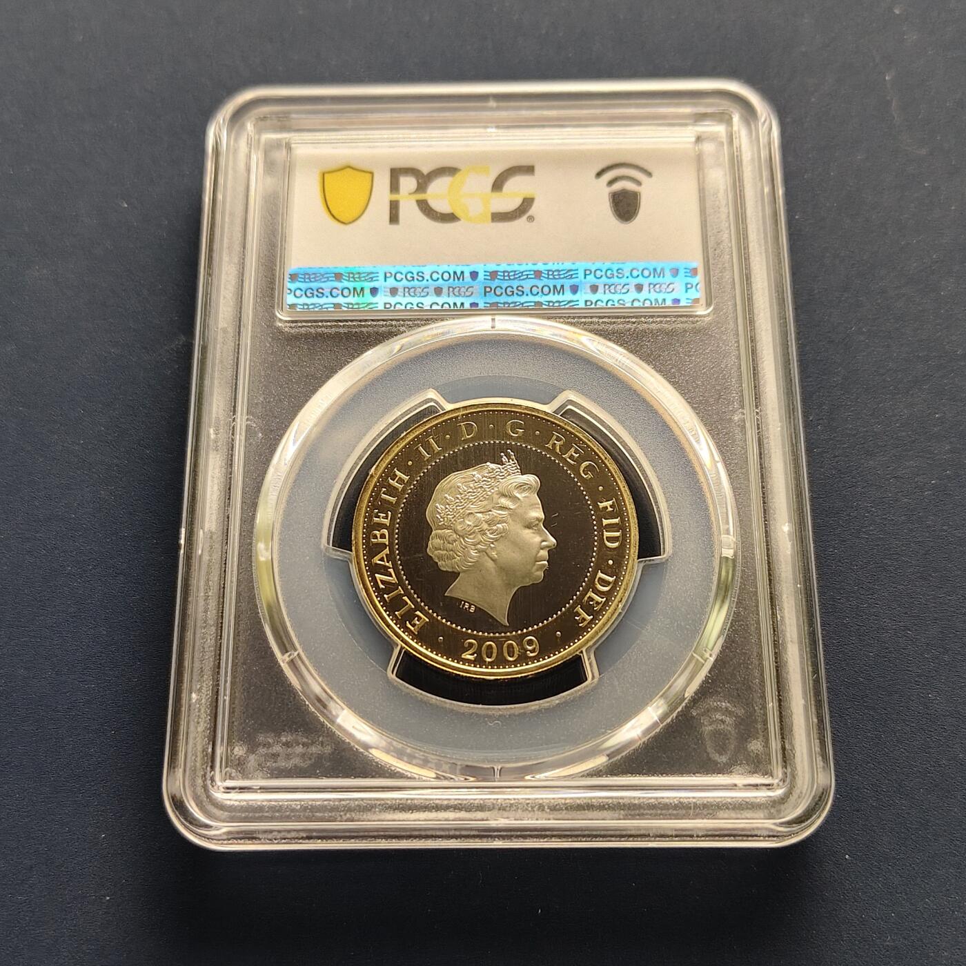 【全场包邮】纯粹捡漏拍493场 【收藏级】英国2009年2镑诗人罗伯特·彭斯诞生250周年精制双色金属纪念币-PCGS PR69 DCAM（更高分仅2枚）