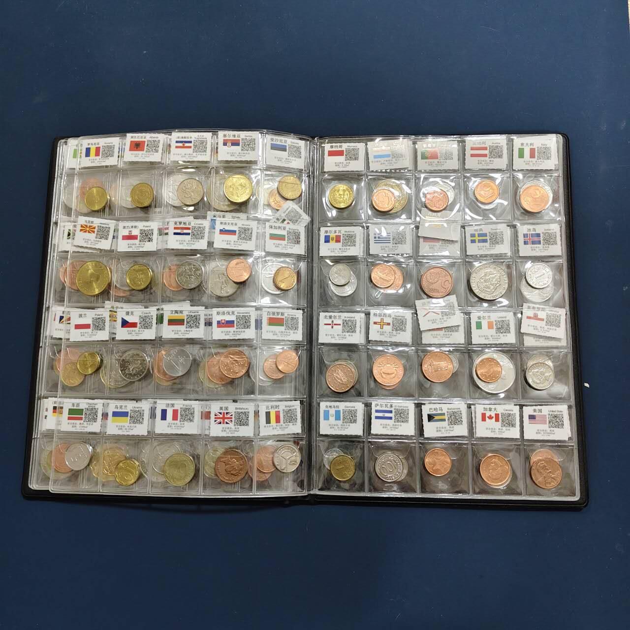 【全场包邮】纯粹捡漏拍492场【封装套币专场】-注意佣金 【收藏品】世界硬币收藏册（内含6页120枚）