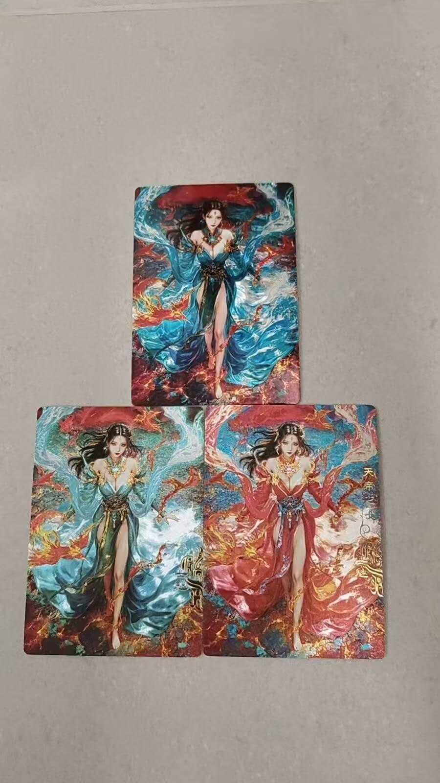 满200包邮！龙虎卡牌-七一场（满200元包邮，无佣金，每周六结拍，欢迎送拍） 粗闪+冷粗+光刻 奇点 宗rich 玄灵谱 天地少女-女魃 三工艺