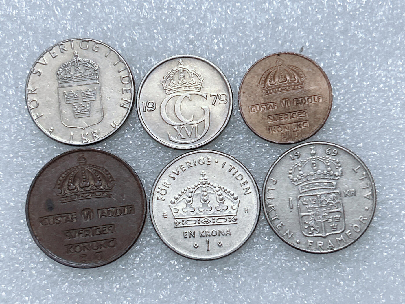 第一海外回流一元起拍收藏 散集专场  第288期 瑞典硬币 6枚