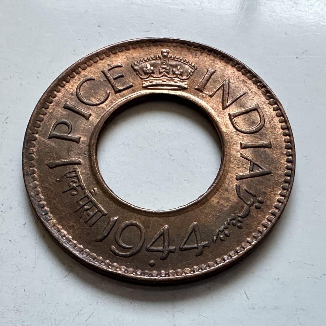 🌹外币初藏🌹🐯2026年第5场  每周二四六晚8️⃣点 接代拍  英属印度1944年一派沙 a