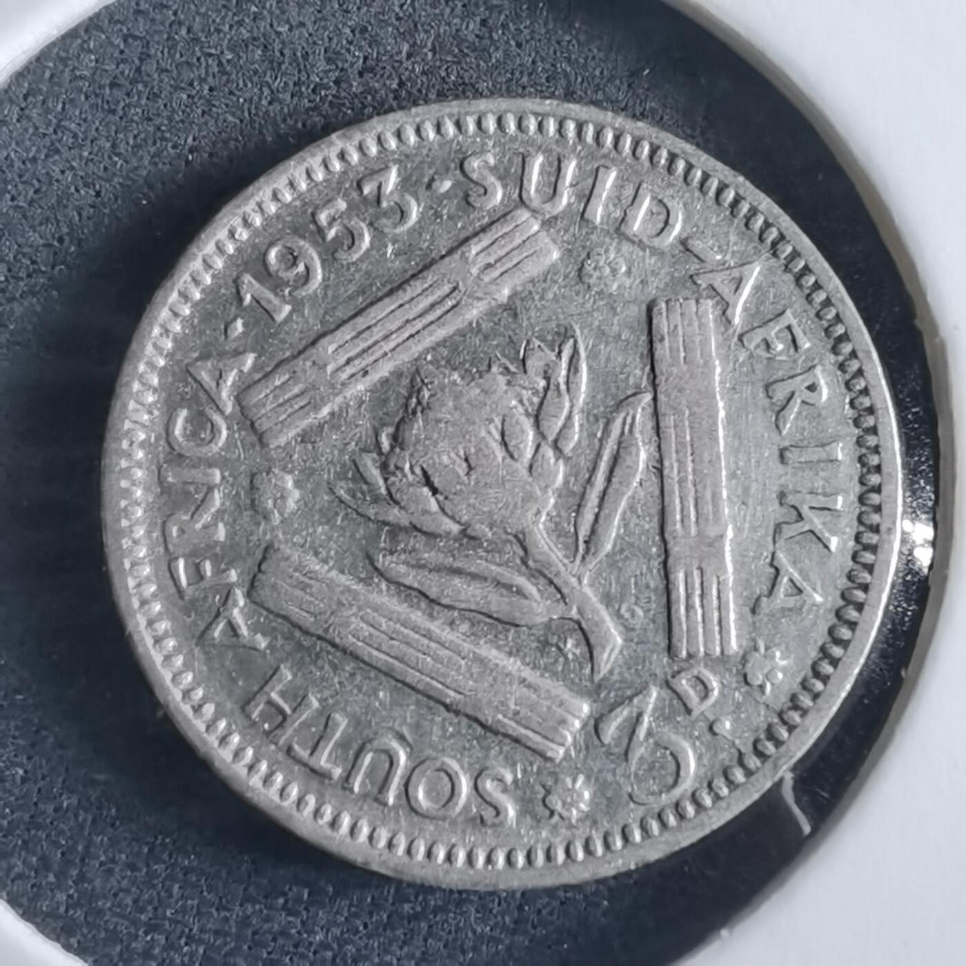 沼泽如烟--第955场 南非1953年3便士