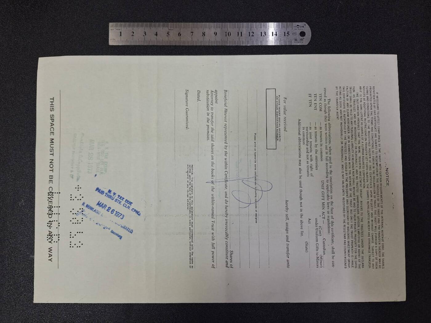 西秦中古拍卖第七十二期 美国建筑商投资公司股票