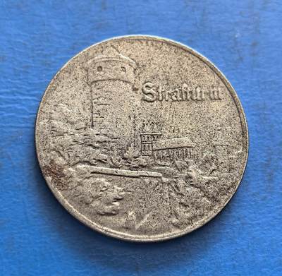 外国优质银币非洲美洲币，周六九点倒数截拍，满百包邮，持续收拍 - 德国1921年斯特拉斯堡 25 芬尼应急币，正面标币值与 “KRIEGSGELD”（战争货币），背面展城市建筑 +“Straßburg”，承载一战德国地方战时货币文化，兼具地域建筑纹饰与历史背景收藏价值。