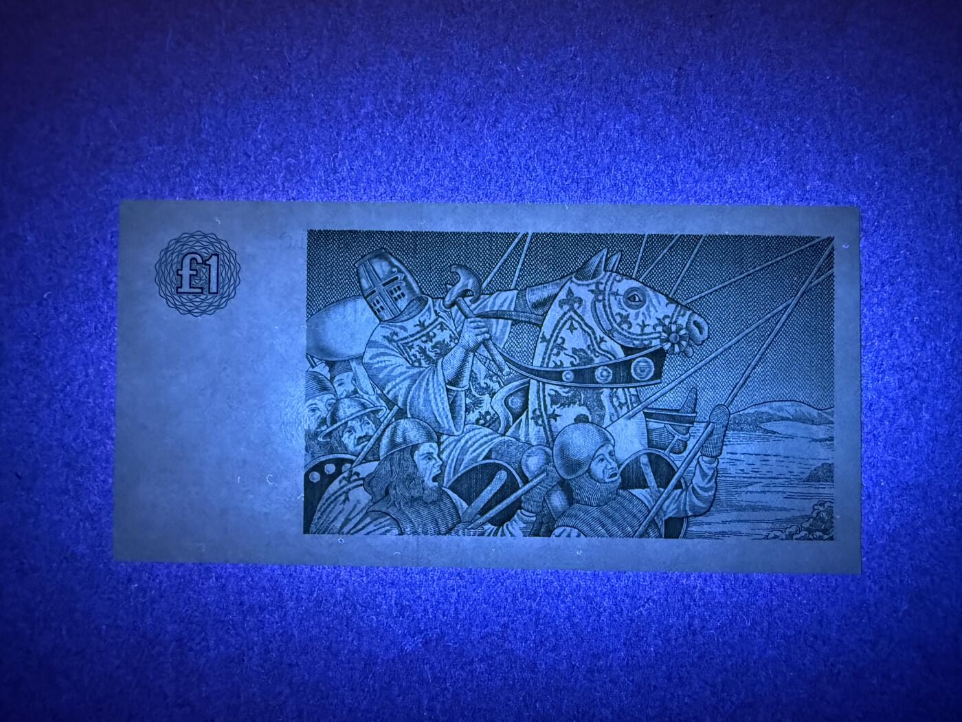 《艾美收藏》第228期-1.11周日外币精品 苏格兰1镑 UNC 1985年克莱斯戴尔银行 补号冠无4