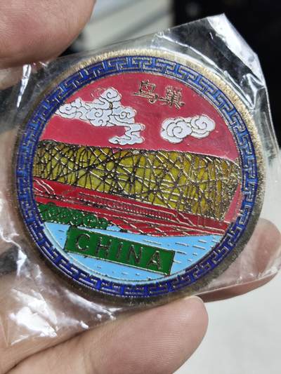 浓郁中国风景泰蓝冰箱贴 - 北京鸟巢