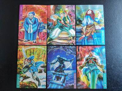 周六第99期阳大大卡牌拍卖第99期（持续收拍品，周六晚上九点截拍，进群福利早知道） - 藏无缺 油画水浒 渲染彩闪 6张