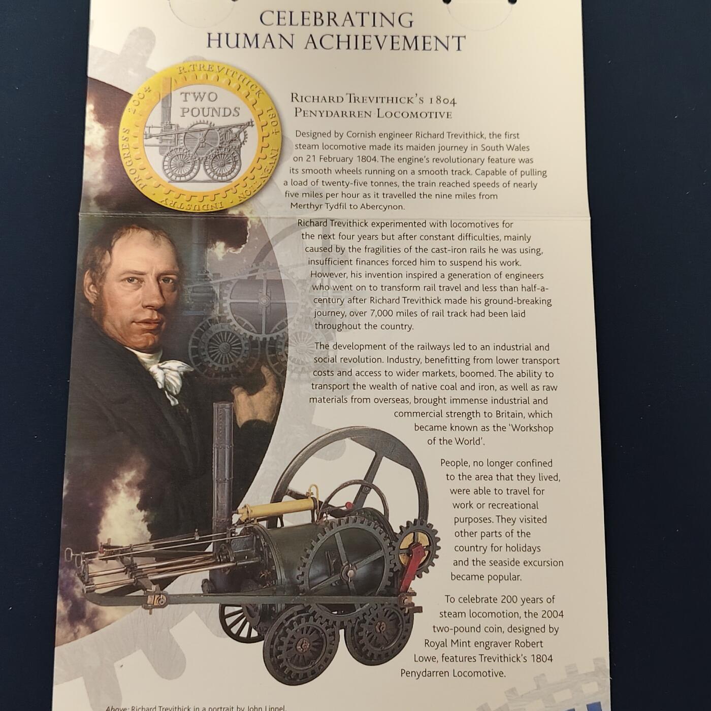 【全场包邮】纯粹捡漏拍492场【封装套币专场】-注意佣金 英国2004年官方封装套币-含2镑首辆火车200周年+2镑机械时代+1镑第四铁路桥+50便士罗杰班尼斯4分钟1英里4枚纪念币+流通套币