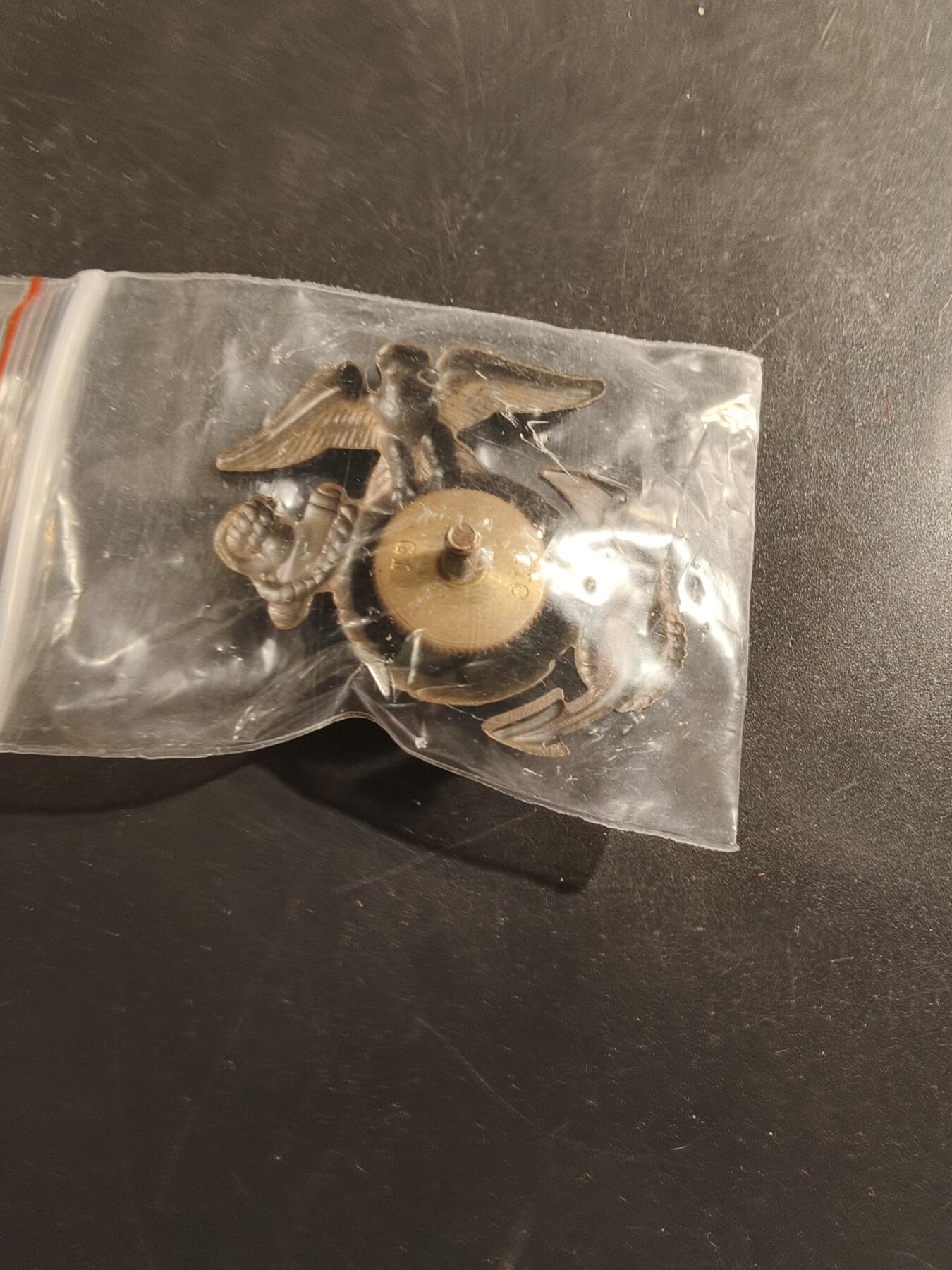 老王徽章第175期 美国海军陆战队大檐帽帽徽    低可视度版