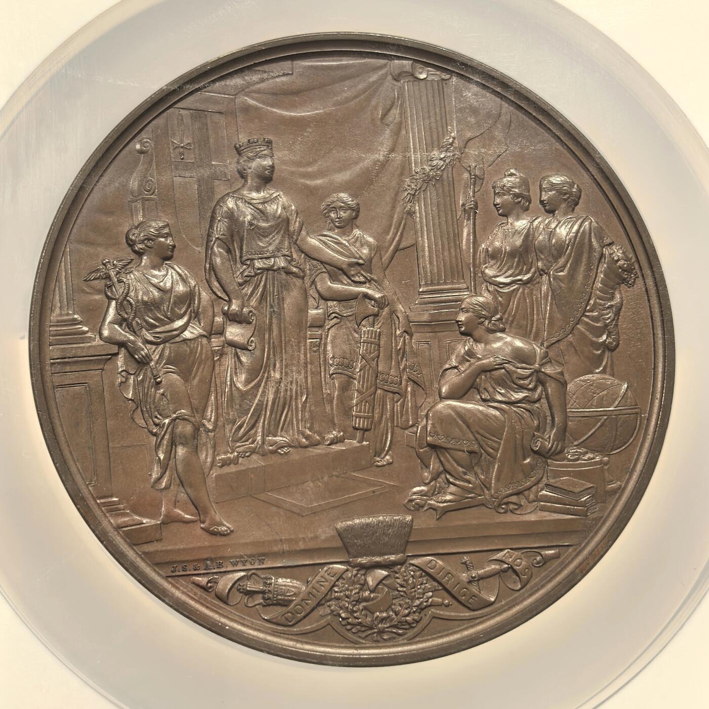 博洋堂世界钱币拍卖第156期（全场包邮） NGC MS65 英国1884年伦敦新市政厅落成启用纪念章，发行量仅三四百枚