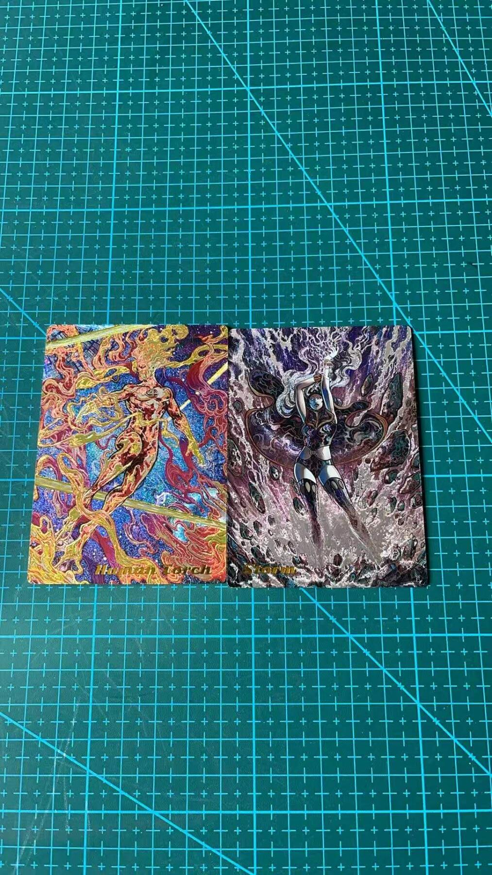 满200包邮！龙虎卡牌-七一场（满200元包邮，无佣金，每周六结拍，欢迎送拍） 粗闪2张 谭壹盲包 漫威系列 - 霹雳火&风暴女