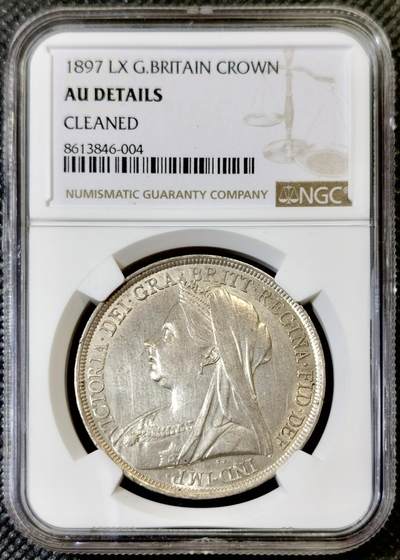 “甄选寰宇 · 臻藏岁华”新年精品场（直播拍卖）-甄臻铺-世界币章拍卖（第47期）送拍享返佣金等优惠多多 - NGC-AUD 1897年英国维多利亚披沙马剑克朗银币，淡淡转光和包浆