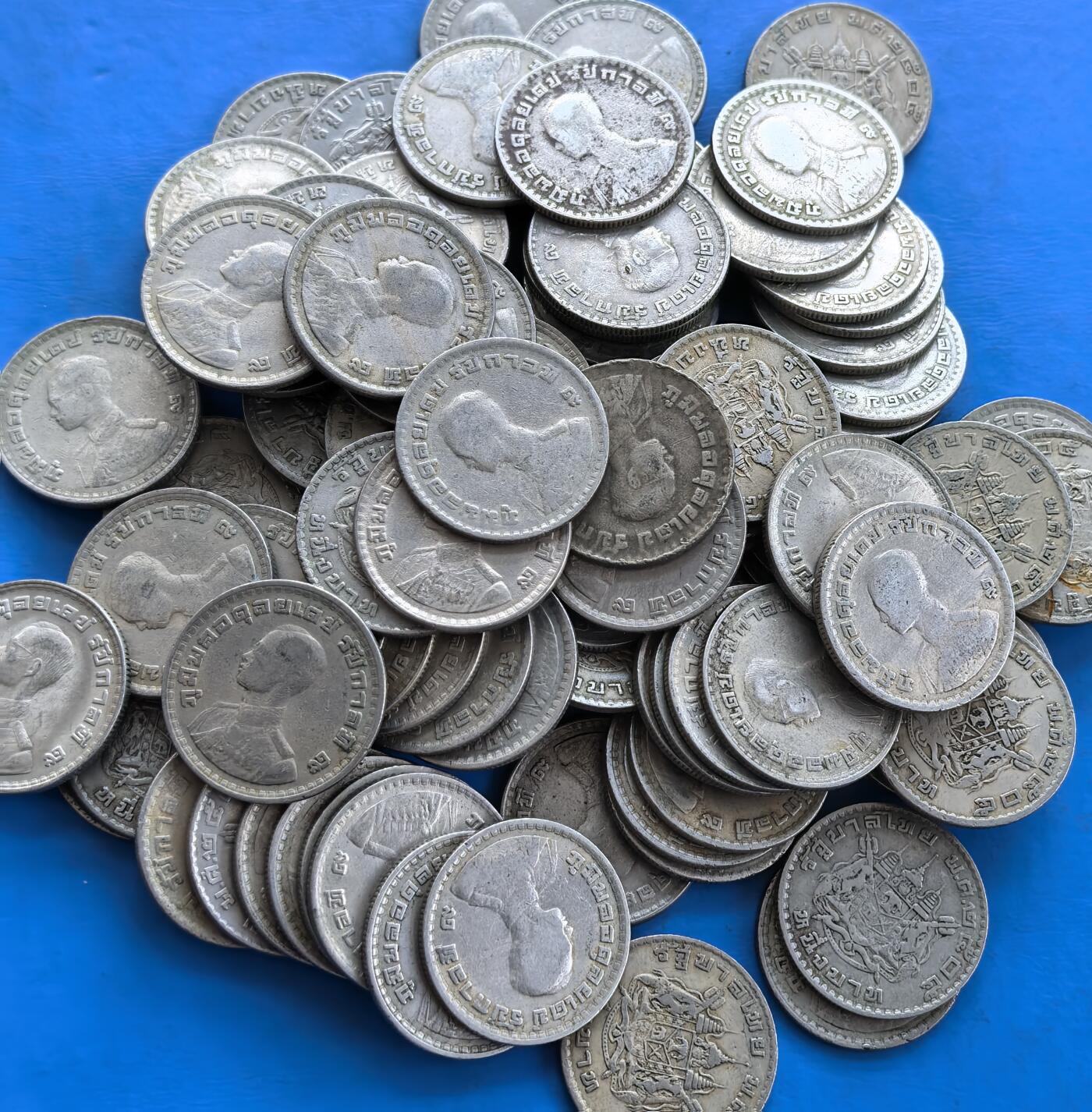 外国优质银币非洲美洲币，周六九点倒数截拍，满百包邮，持续收拍 泰国币100枚