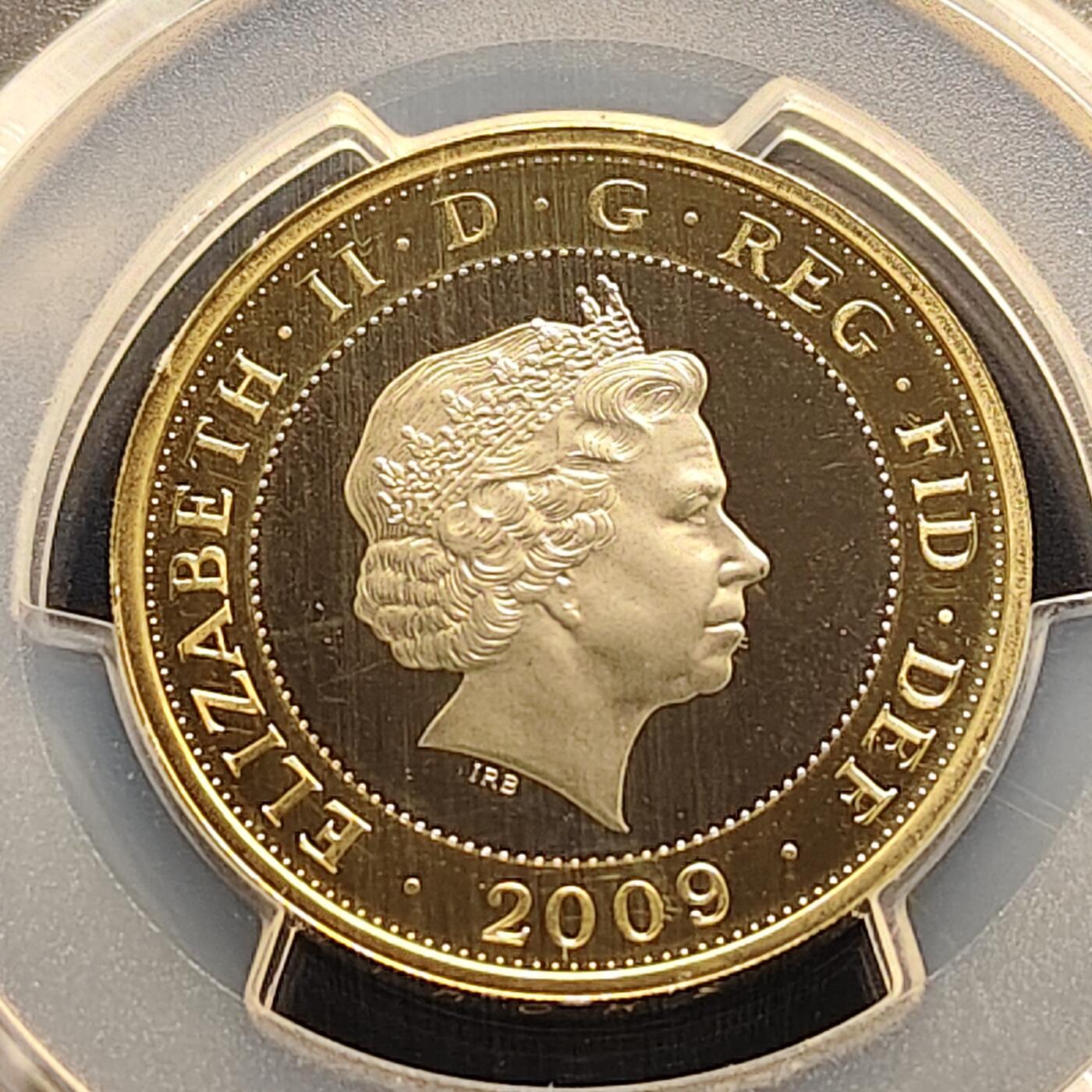 【全场包邮】纯粹捡漏拍493场 【收藏级】英国2009年2镑诗人罗伯特·彭斯诞生250周年精制双色金属纪念币-PCGS PR69 DCAM（更高分仅2枚）