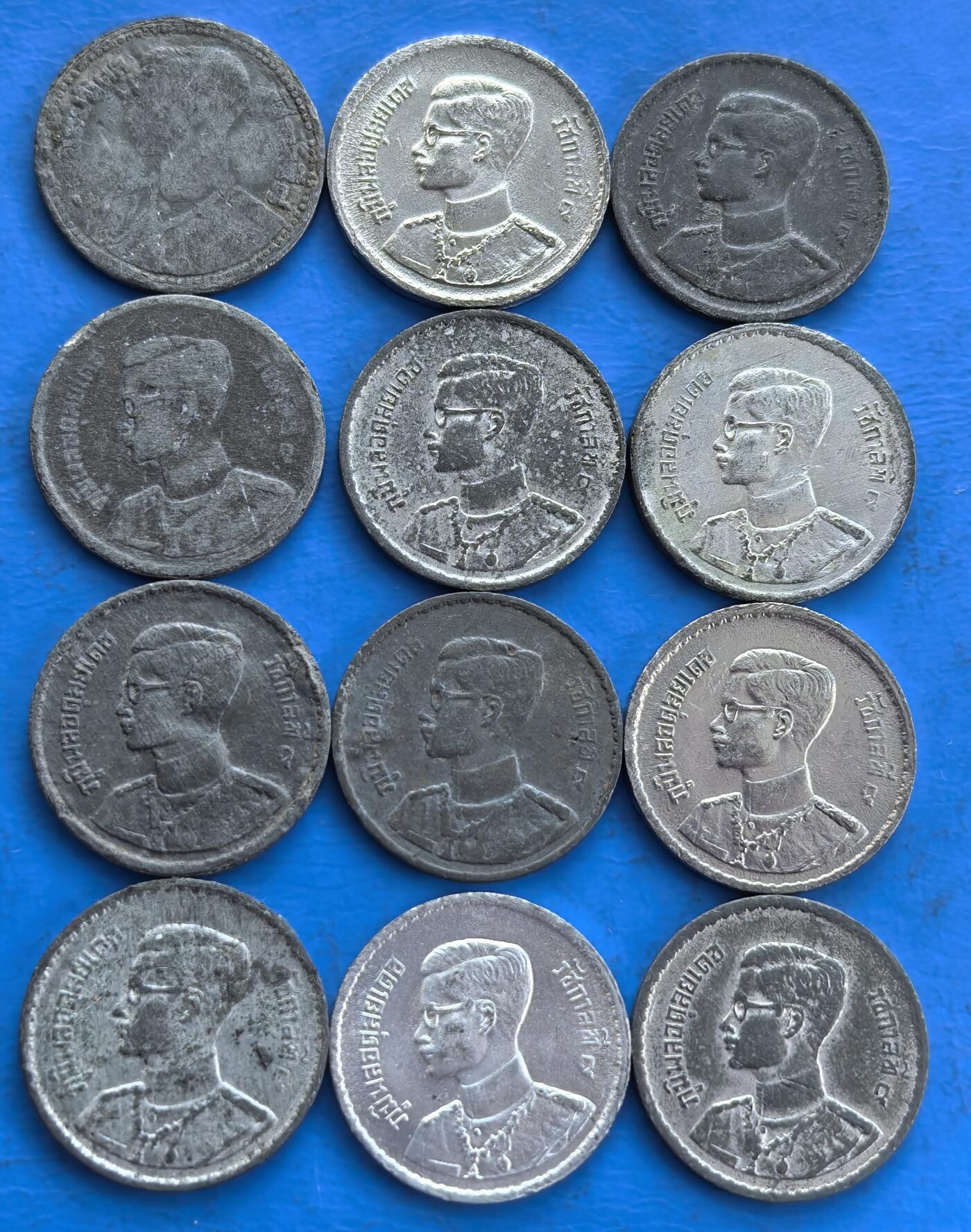 外国优质银币非洲美洲币，周六九点倒数截拍，满百包邮，持续收拍 泰国早期币12枚