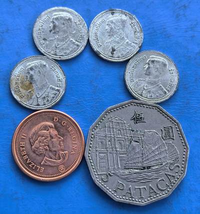 外国优质银币非洲美洲币，周六九点倒数截拍，满百包邮，持续收拍 - 泰国澳门加拿大币6枚