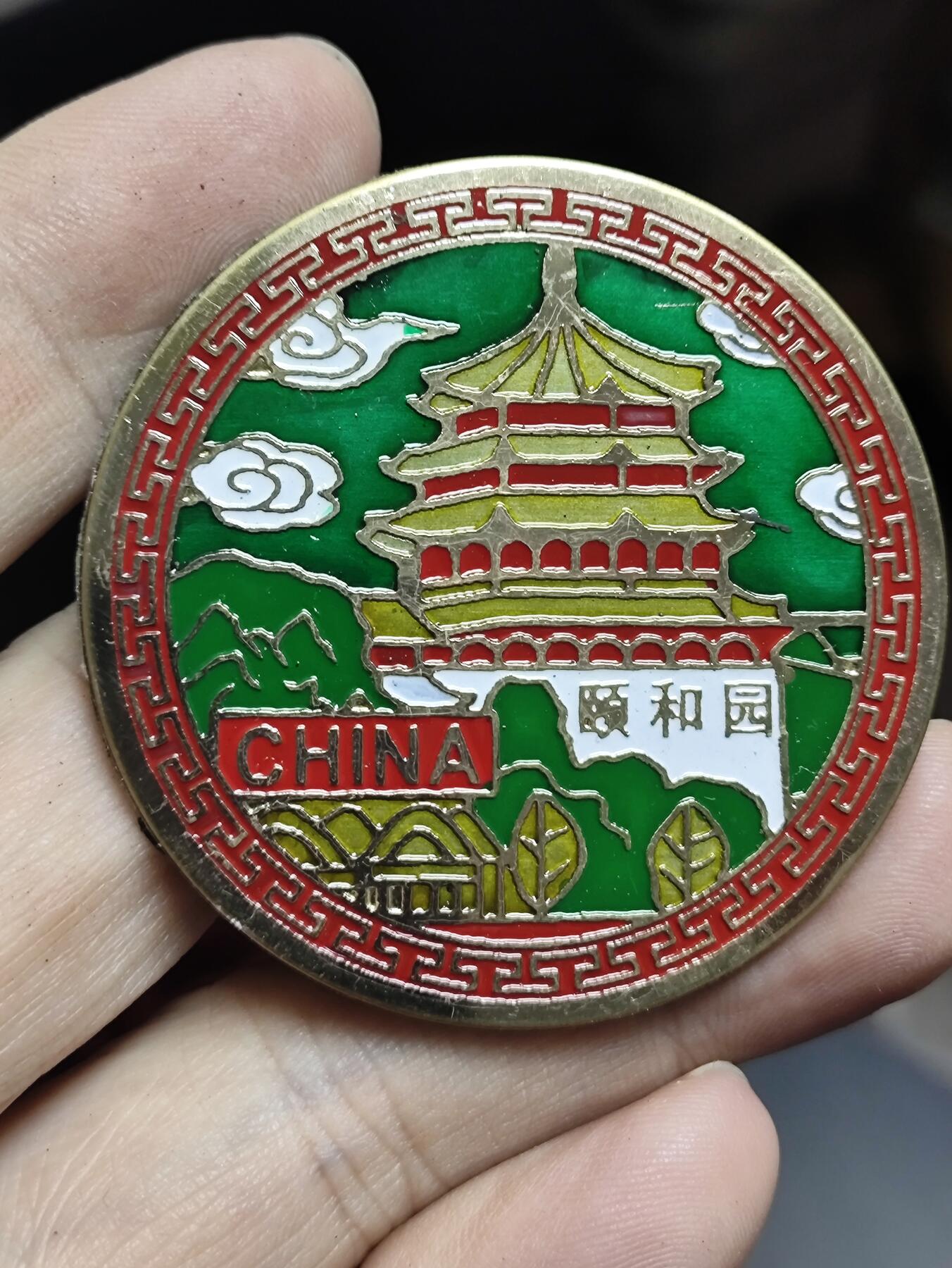 浓郁中国风景泰蓝冰箱贴 北京颐和园