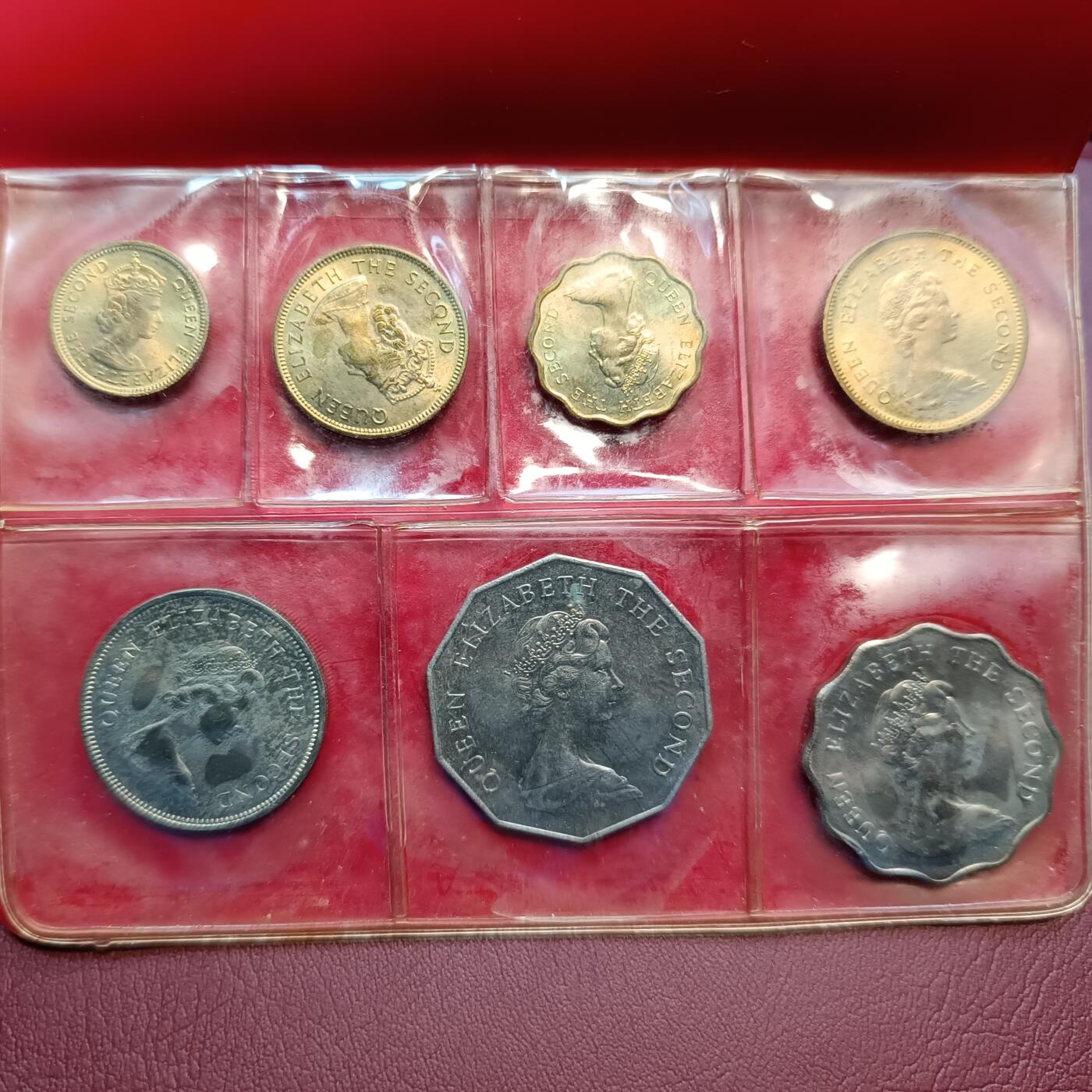 香港上海汇丰银行1979年女王硬币全新UNC7枚面值大全套币清年份