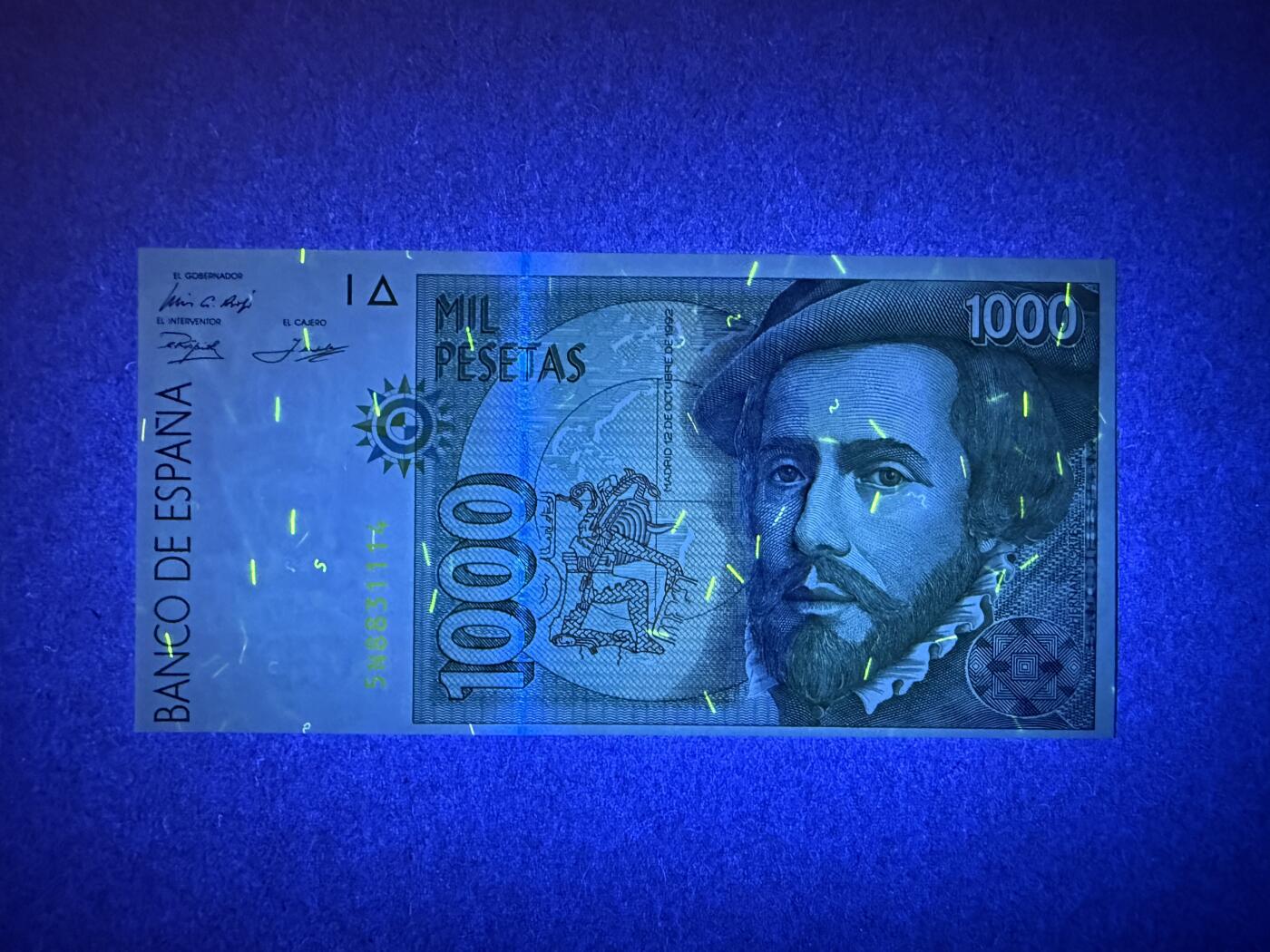 《艾美收藏》第228期-1.11周日外币精品 西班牙1000比塞塔 UNC 1992年末版