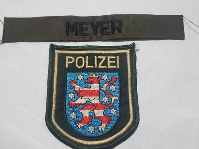 韵星假日拍卖第三十六期 -- Rimey Holidays Auction 36 - 联邦德国合并初期图灵根州州警察臂章 第一版 刺绣版 做工精致和警察识别条