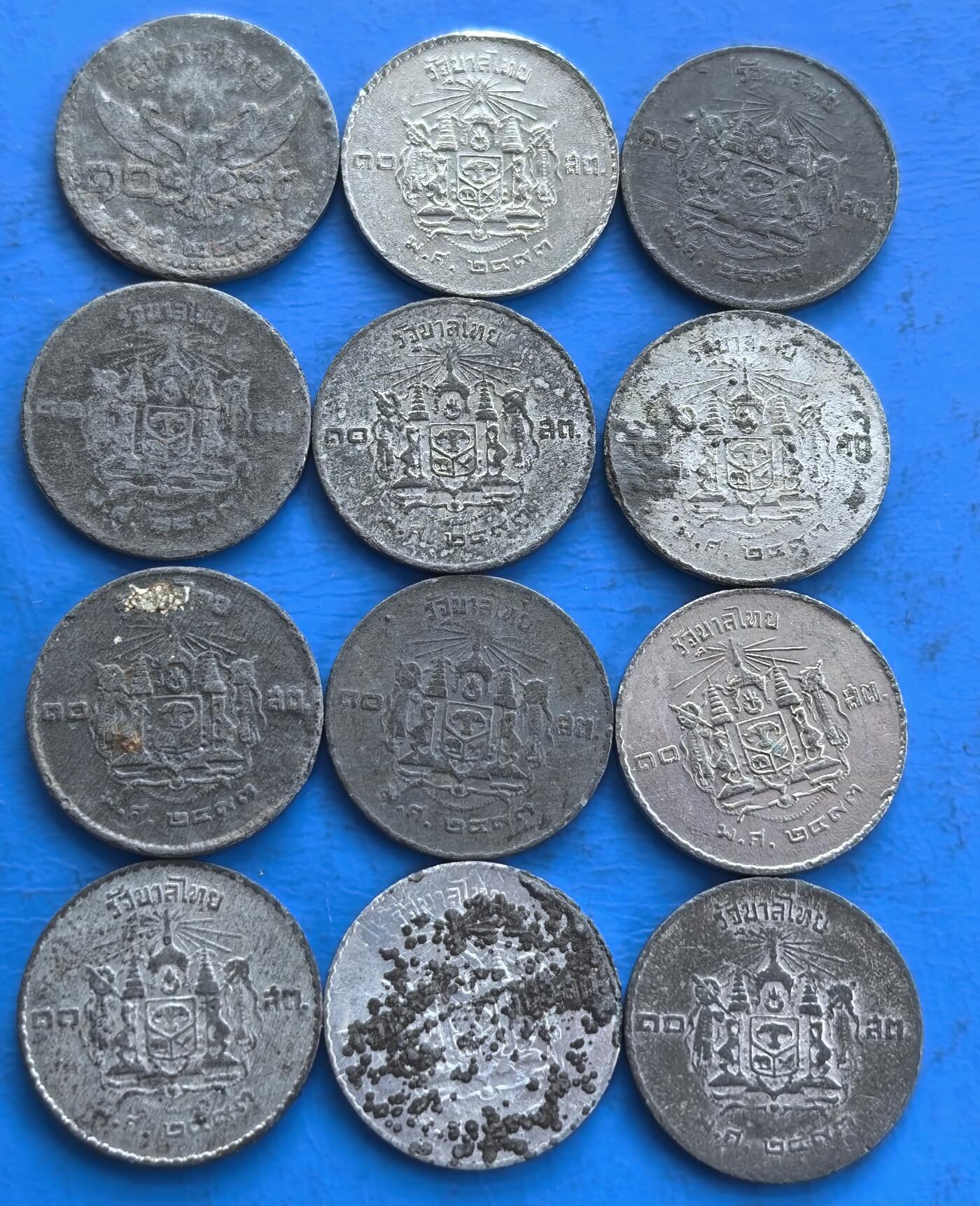 外国优质银币非洲美洲币，周六九点倒数截拍，满百包邮，持续收拍 泰国早期币12枚