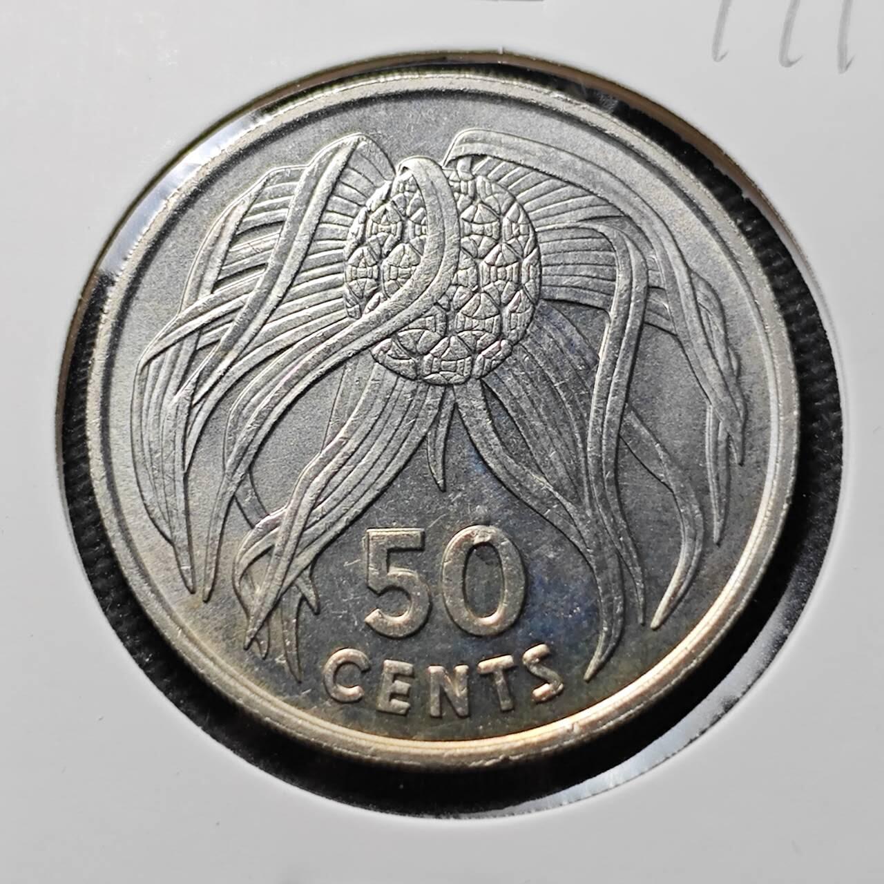 KK钱币收藏小铺  第399期  百期特拍（四拍之三）2月预留时间 周末发货  1979基里巴斯50分 好品