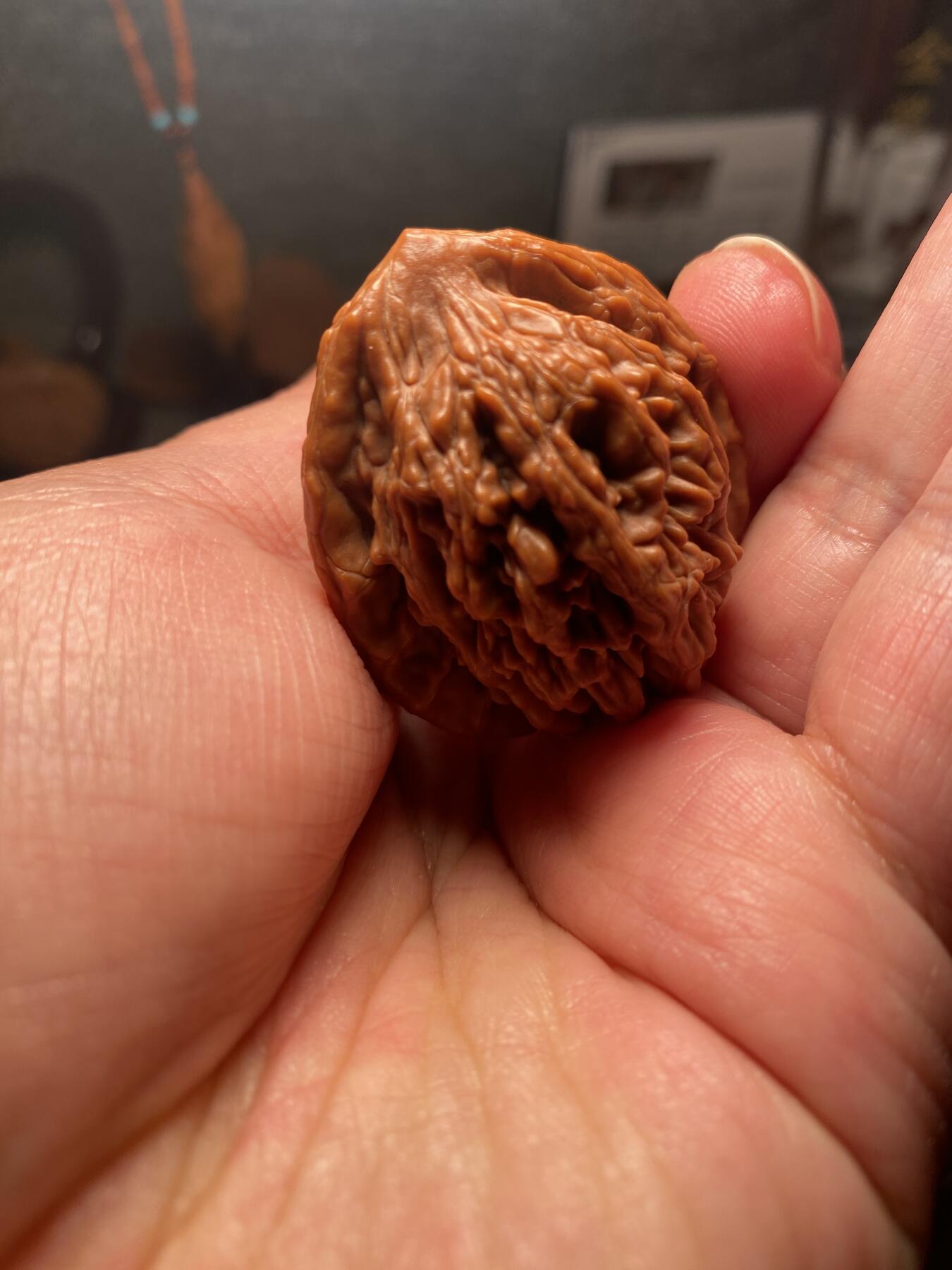 苏工名家王红秋个人作品展示 福利苏工核雕，纯手工核桃雕刻南极仙翁一对个性十足，等待有缘人，市场无同款，尺寸3。7喜欢的来