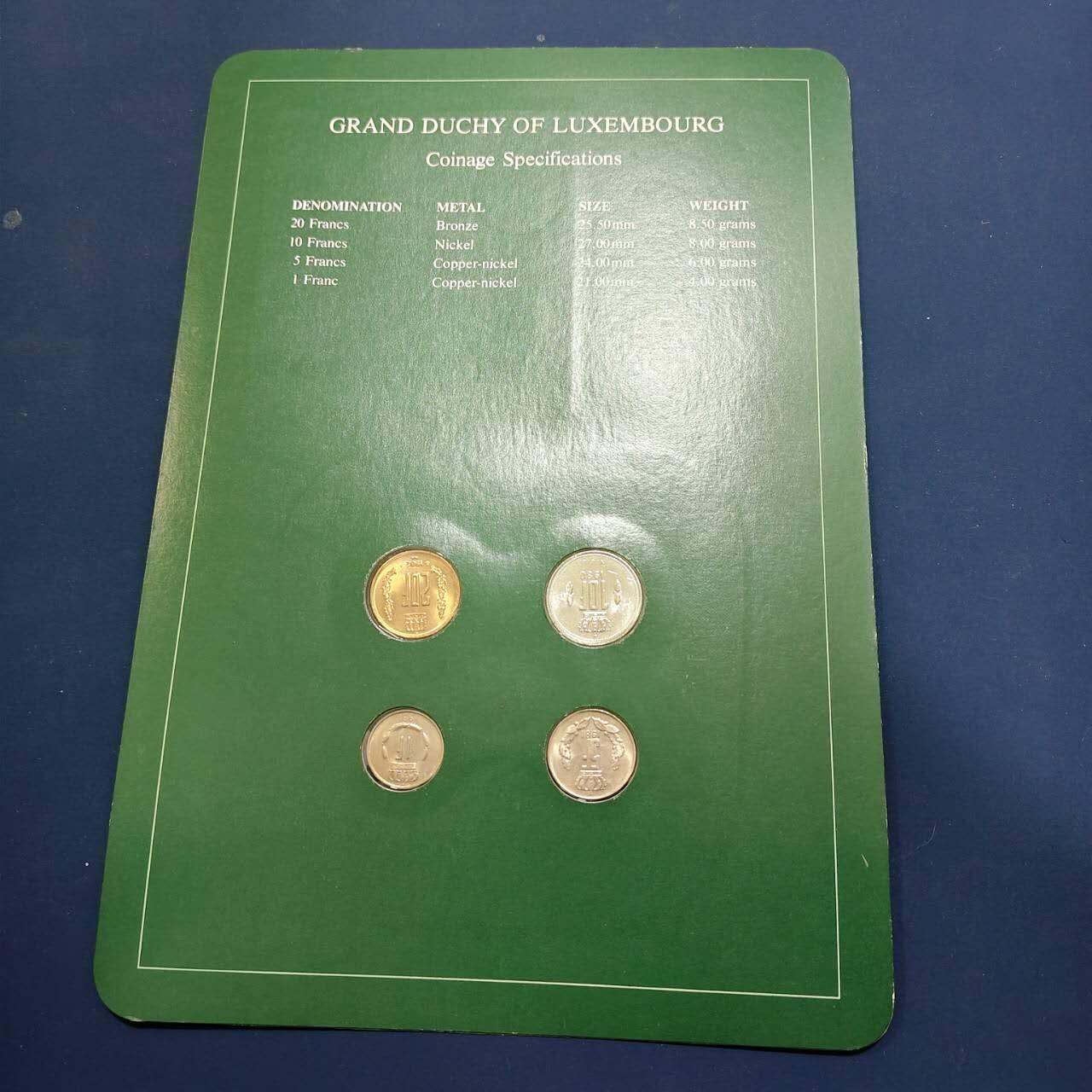 【全场包邮】纯粹捡漏拍492场【封装套币专场】-注意佣金 【富兰克林·世界各国硬币系列邮币卡】卢森堡大公国2