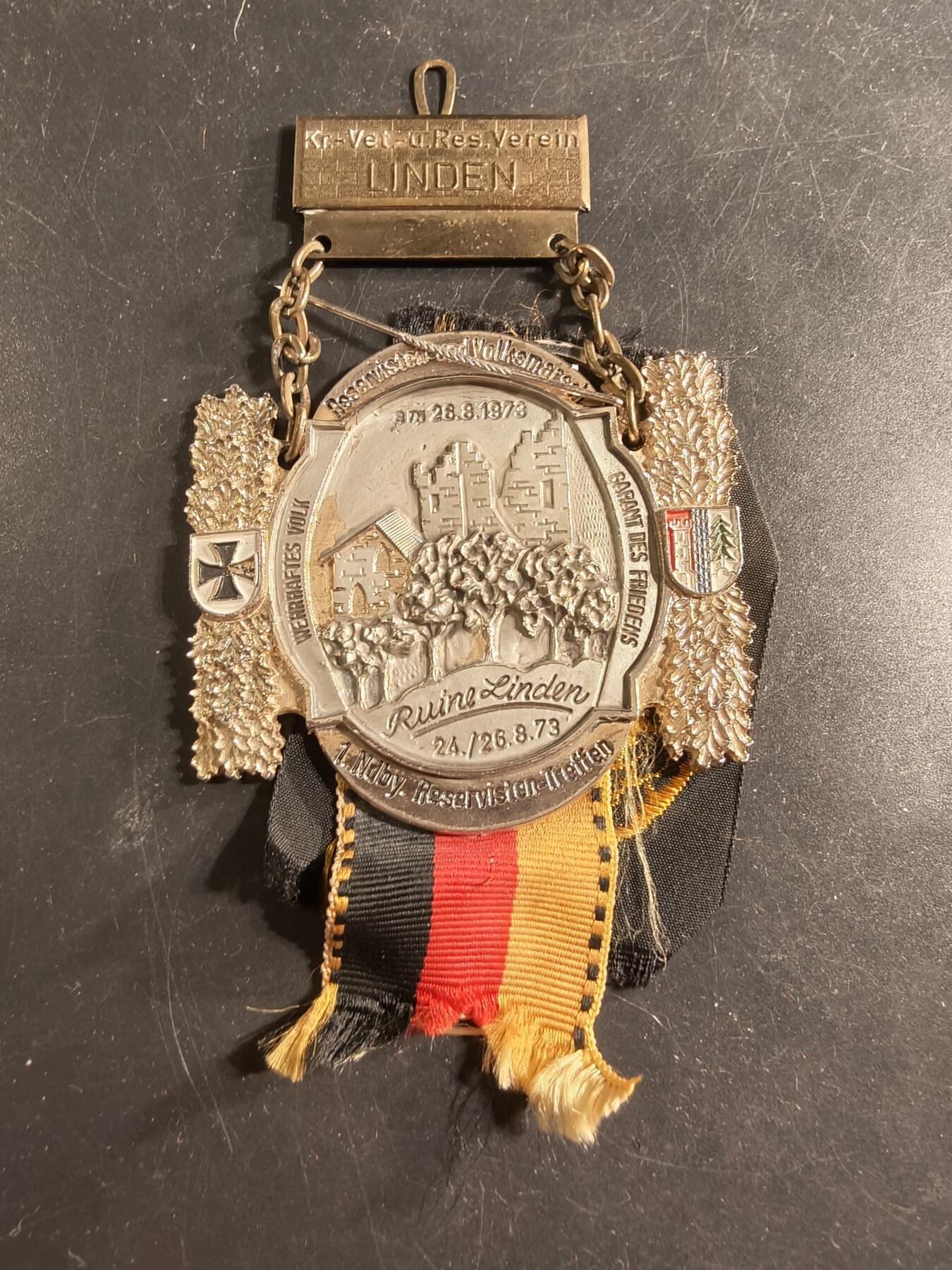 老王徽章第175期 德国林登退伍军人及预备役协会证章